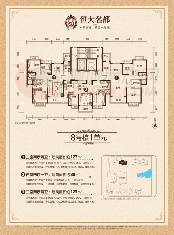 户型图[pagenext]恒大名都7号楼1单元户型图恒大名都首批推出4栋楼