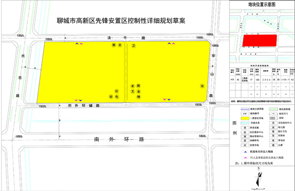 聊城市高新区先锋安置区规划草案