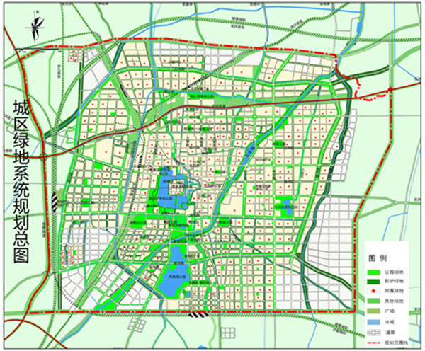 《聊城市城市绿地系统专项规划(2016-2030年)》规划草案公示图片