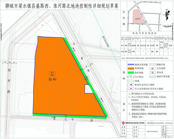 聊城市梁水镇昌盛路西淮河路北地块控制性详细规划草案批前公示