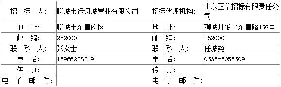 聊城市运河城·墩台王居住小区工程